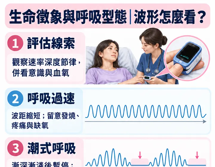 生命徵象與呼吸型態圖解預覽