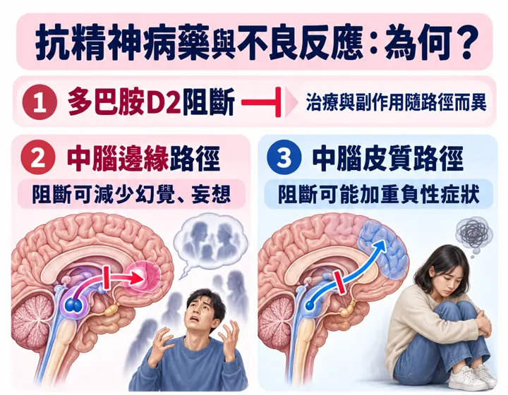 抗精神病藥與不良反應圖解預覽