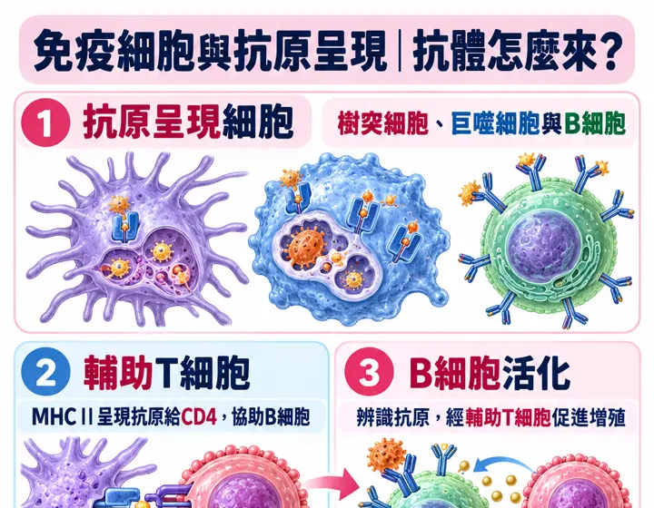 免疫細胞與抗原呈現圖解預覽