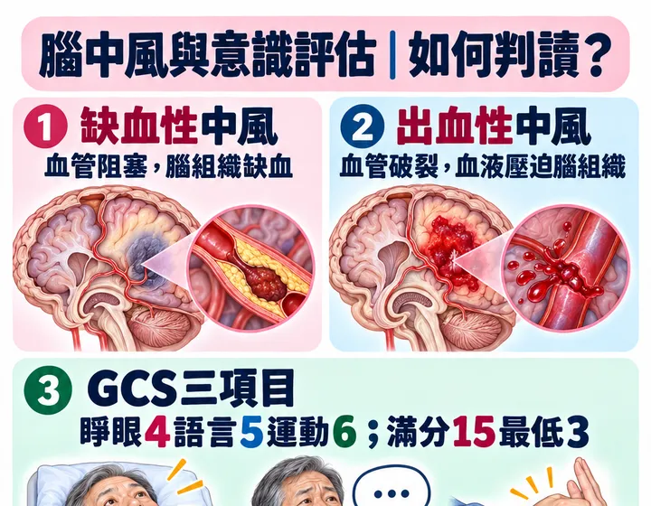 腦中風與意識評估圖解預覽
