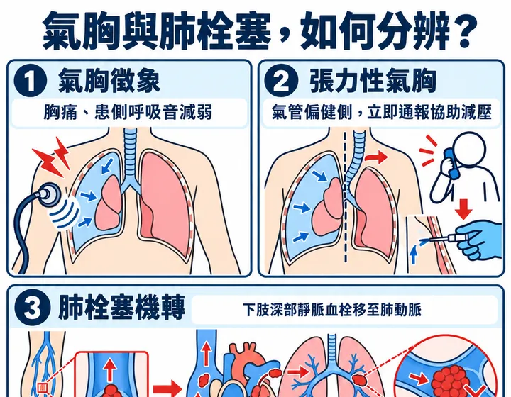 氣胸與肺栓塞圖解預覽